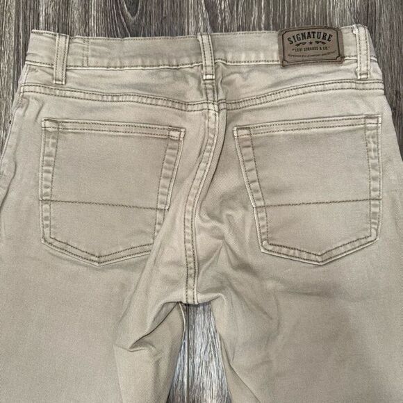 Signature by Levi Strauss Tan Chino Skinny Denim Jeans - Picture 3 of 8
